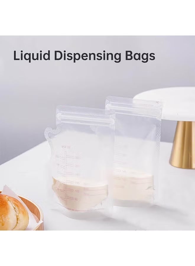 ColaBear Pack of 100Pcs 250ML Breastmilk Storage Bags Pre-Sterilized, Easy Pour Spout, BPA Free Self Standing Breastmilk Bags, Doubled Sealed Breast Milk Storing Bags - Image 4